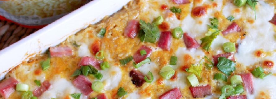 Ham & Cheese Baked Rice with UNCLE BEN'S®