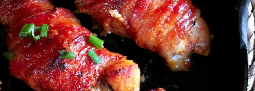 Bacon Wrapped Teriyaki Chicken with Kikkoman